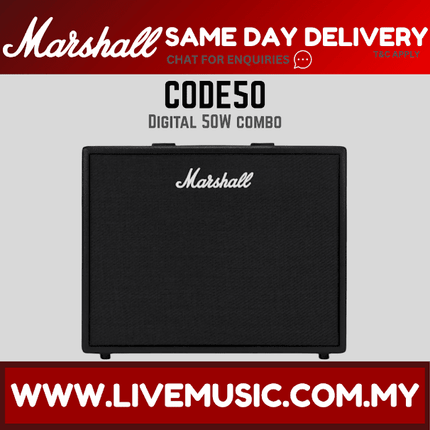 Marshall Code 50 - 50 Watt, 1x12 Inch Modeling Guitar Combo Amplifier ( Code50 / Code-50 )