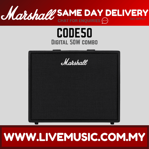 Marshall Code 50 - 50 Watt, 1x12 Inch Modeling Guitar Combo Amplifier ( Code50 / Code-50 )