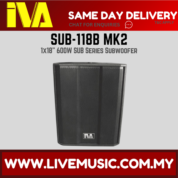 IVA SUB-118B 1x18" 600W SUB Series Subwoofer ( SUB 118B / SUB118B )
