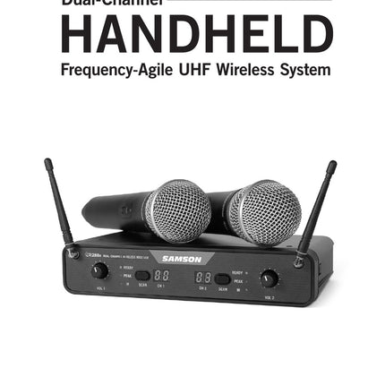 Samson CR288x Handheld Dual Channel Wireless System With Q8x Dynamic Microphone Band H (CR 288X/CR-288X)