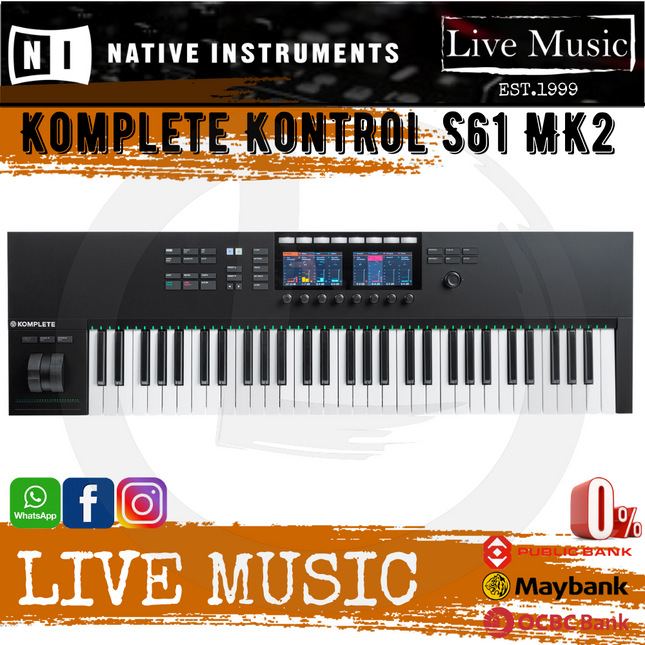 Native Instruments Komplete Kontrol S61 MK2 61-key Midi Controller (S-61/S 61)