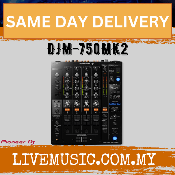 Pioneer DJ DJM-750MK2 4-channel rekordbox DJ Mixer (DJM750MK2)