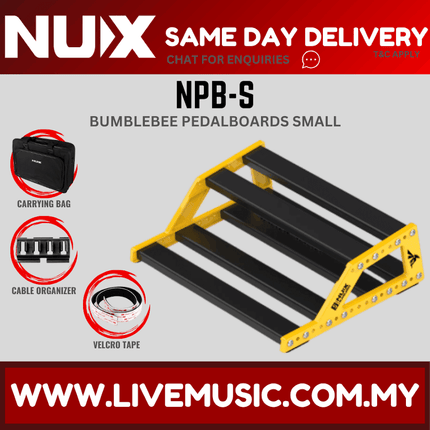 NUX NPB-S Bumblebee Manageable Pedalboard with Bag - Small ( NPBS / NPB S )