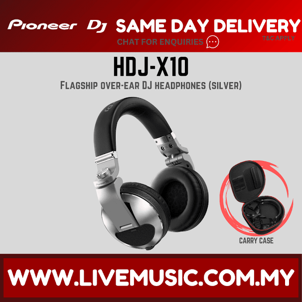 Pioneer DJ HDJ-X10 Professional DJ Headphones - Black / Silver (HDJ X10/HDJX10)
