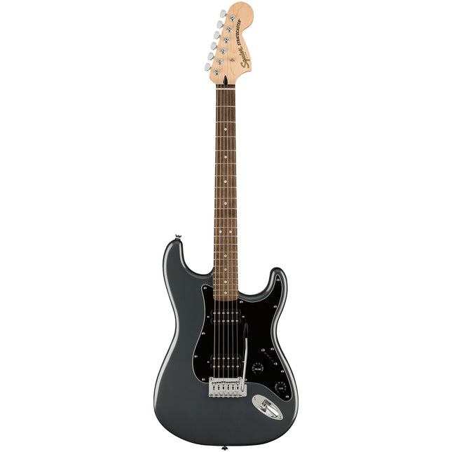 Squier Affinity Series HH Stratocaster Electric Guitar, Laurel Fretboard - Charcoal Frost Metallic