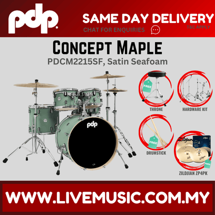 PDP by DW CM5 Concept Maple Shell Pack - 5-piece With ZP4PK Cymbals ( PDCM2215 )