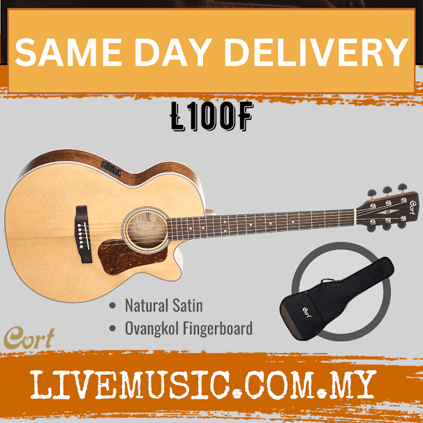 Cort L100F - Acoustic-Electric Guitar with Gig Bag - Natural Satin (L100 F/L100-F)