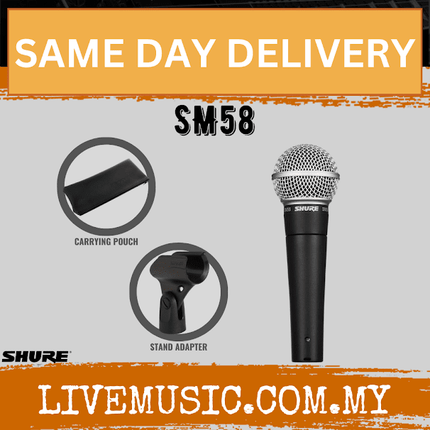 Shure SM58 - Handheld Dynamic Vocal Microphone (SM-58/SM 58)