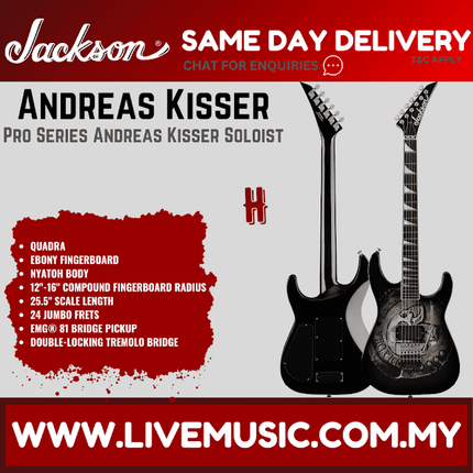 Jackson Pro Series Signature Andreas Kisser Soloist Electric Guitar, Quadra