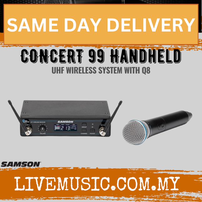 Samson Concert 99 Handheld with Q8 – Wireless Microphone System