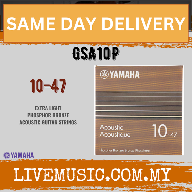 Yamaha GSA10P 6-string Phosphor Bronze Acoustic Guitar String (10-47) ( GSA 10P GSA-10P )