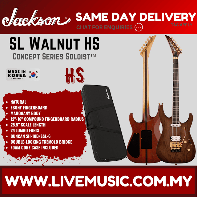 Jackson Concept Series Soloist SL HS Electric Guitar, Walnut