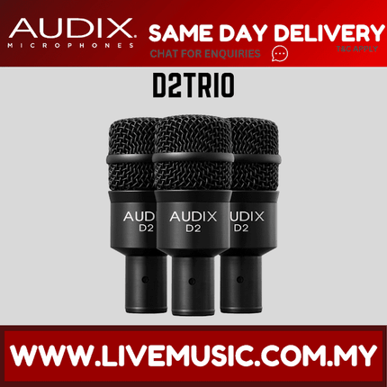 Audix D2 Trio Dynamic Instrument Microphone 3-pack ( D2Trio / D2-Trio )