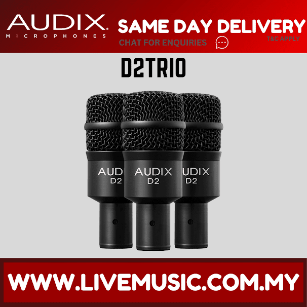 Audix D2 Trio Dynamic Instrument Microphone 3-pack ( D2Trio / D2-Trio )
