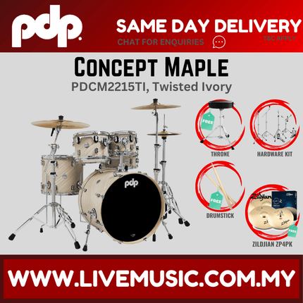 PDP by DW CM5 Concept Maple Shell Pack - 5-piece With ZP4PK Cymbals ( PDCM2215 )