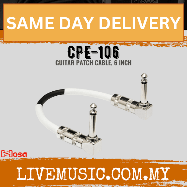 Hosa CPE-106 Guitar Patch Cable, 6inch (CPE106/CPE 106)