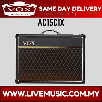 Vox AC15C1X 15 Watt 2 Channel 1x12 All Tube Guitar Amp Amplifier With Reverb (AC 15 C1 X/AC-15-C1-X)