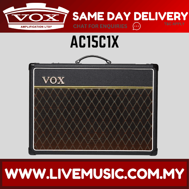 Vox AC15C1X 15 Watt 2 Channel 1x12 All Tube Guitar Amp Amplifier With Reverb (AC 15 C1 X/AC-15-C1-X)