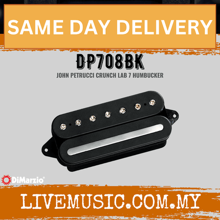 DiMarzio DP708BK Crunch Lab 7 Humbucker Pickup - Black (DP-708BK/DP 708BK)