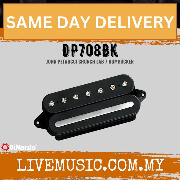 DiMarzio DP708BK Crunch Lab 7 Humbucker Pickup - Black (DP-708BK/DP 708BK)