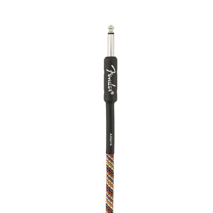 Fender Festival Hemp Straight Instrument Cable, 18.6ft, Pure Hemp - Rainbow