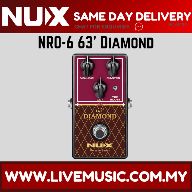 Nux NRO-6 63 Diamond Overdrive Pedal ( NRO6 NRO 6 )