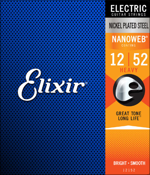 Elixir 12152 Nanoweb Heavy Electric Guitar Strings (12-52)