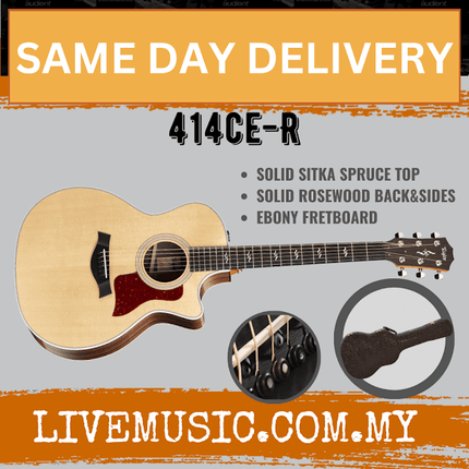 Taylor 414ce-R V-Class Grand Auditorium Acoustic Guitar, RW, Natural