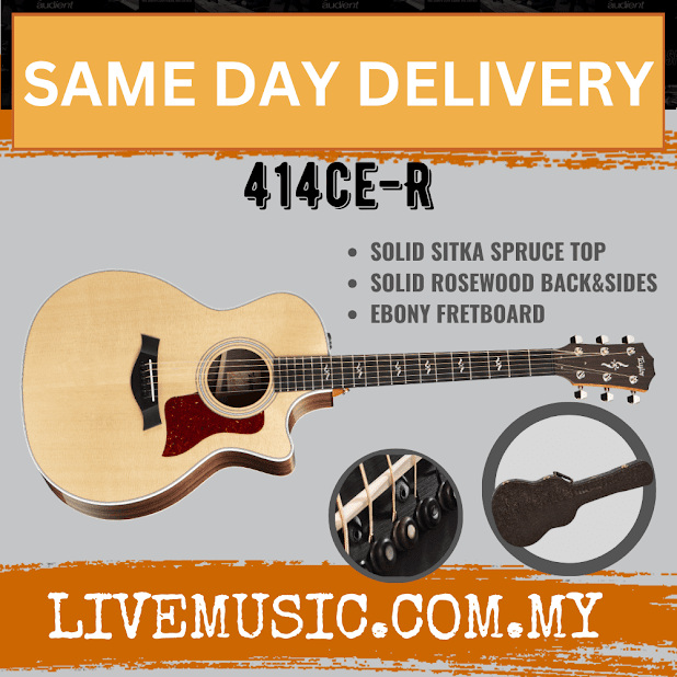 Taylor 414ce-R V-Class Grand Auditorium Acoustic Guitar, RW, Natural