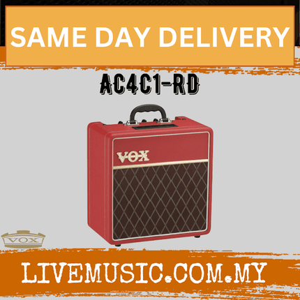 Vox AC4C1-RD 1x10 Classic Red Limited Edition Tube Guitar Combo Amp ( AC4C1 RD / AC4C1RD )