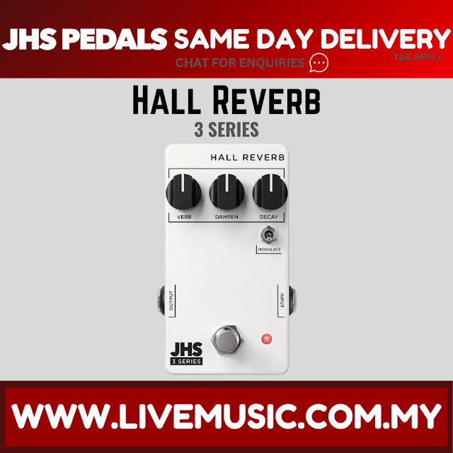 JHS 3 Series Hall Reverb Guitar Effects Pedal