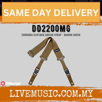 DiMarzio DD2200 Cordura Cliplock Guitar Strap - Marine Green (DD2200 MG/DD2200-MG)