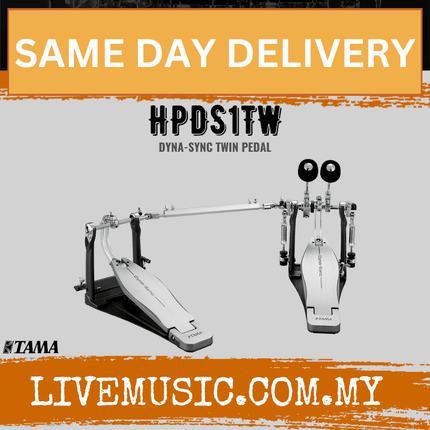 Tama HPDS1TW  Dyna-Sync Double Bass Drum Pedal with Case ( HPDS1TW )