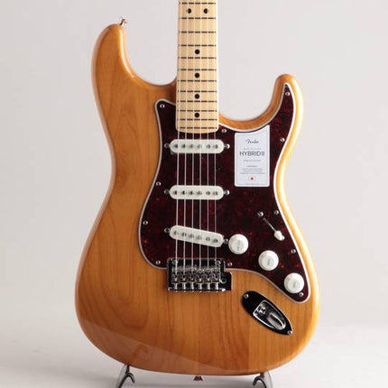 Fender Japan Hybrid II Stratocaster Electric Guitar, Maple Fretboard with Gig Bag - Vintage Natural