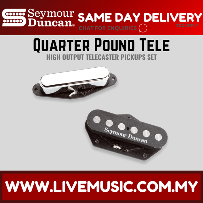 Seymour Duncan Quarter Pound Telecaster Pickup Set - Black