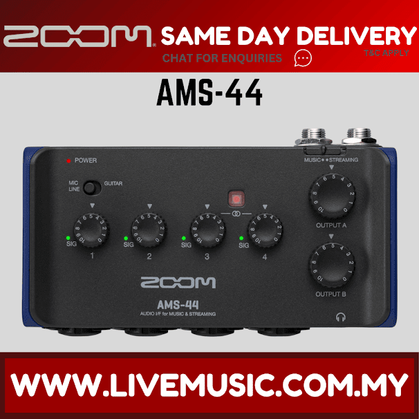 ZOOM AMS-44 USB AUDIO INTERFACE ( AMS44 / AMS 44 )