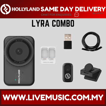 Hollyland Lyra Combo 4K UHD Webcam w/ Integrated Wireless Audio Receiver