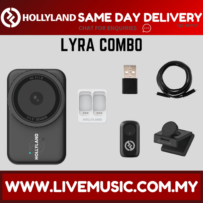 Hollyland Lyra Combo 4K UHD Webcam w/ Integrated Wireless Audio Receiver