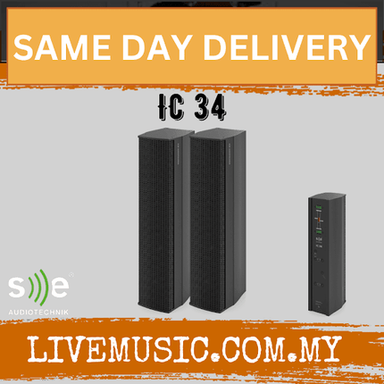 Se Audiotechnik IC 34 Column Speaker Pair - Black (IC34 IC-34)