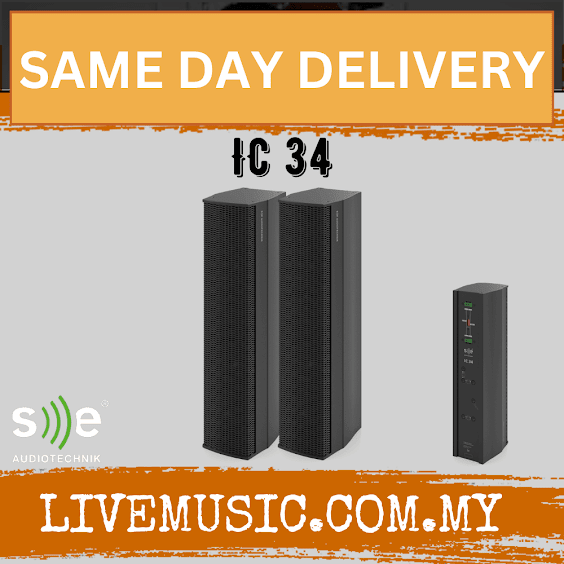 Se Audiotechnik IC 34 Column Speaker Pair - Black (IC34 IC-34)
