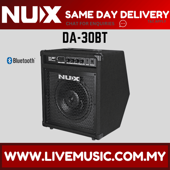NUX DA-30BT Bluetooth Personal Monitor Amplifier Drum Bass Keyboard Amp (DA30BT / DA30)
