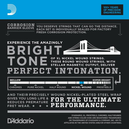 D'Addario EXL110-10P - 10 Pack Nickel Wound Electric Strings, Regular Light (10-46)(DAddario/EXL110)