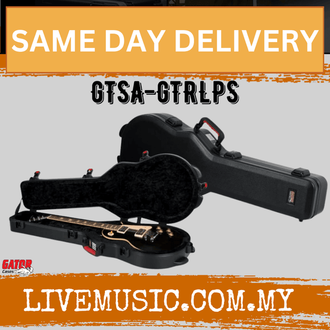 Gator GTSA-GTRLPS ATA Molded Guitar Case - w/TSA latches for Gibson & Epiphone Les Paul Guitar Case (GTSA GTRLPS)