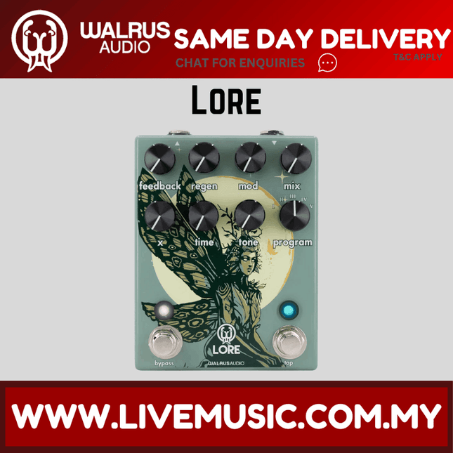 Walrus Audio Lore Reverse Soundscape Generator Guitar Effects Pedal