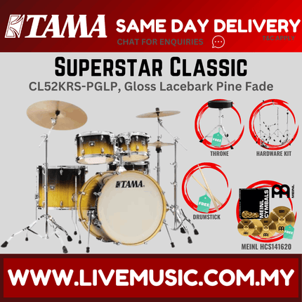 Tama Superstar Classic CL52KRS 5-Piece With Meinl HCS141620 Cymbal Set - ( CL-52KRS )