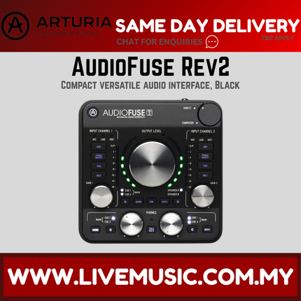 Arturia AudioFuse Rev2 USB Audio Interface - Black
