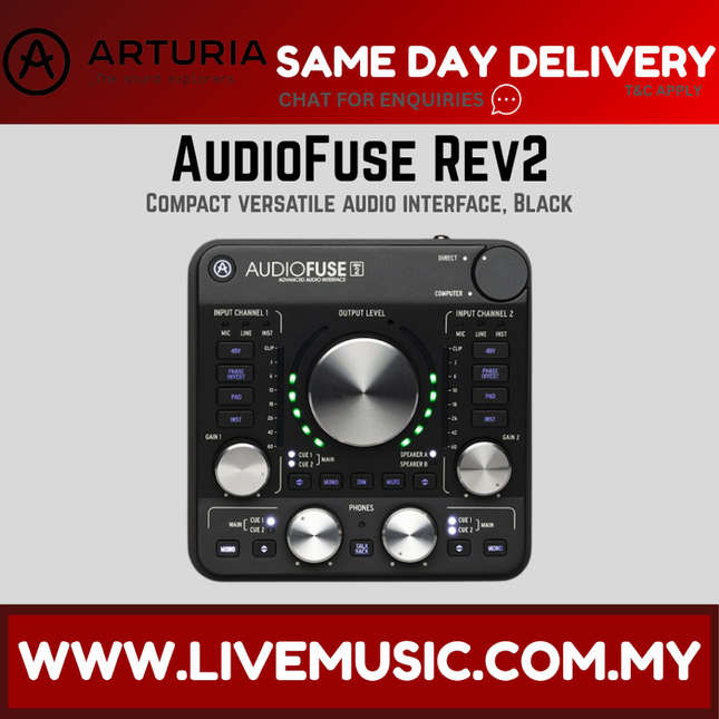 Arturia AudioFuse Rev2 USB Audio Interface - Black