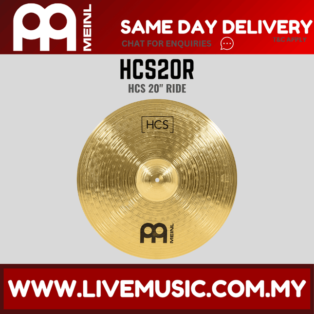Meinl Cymbal HCS20R 20inch HCS Ride Cymbal for Drum Set
