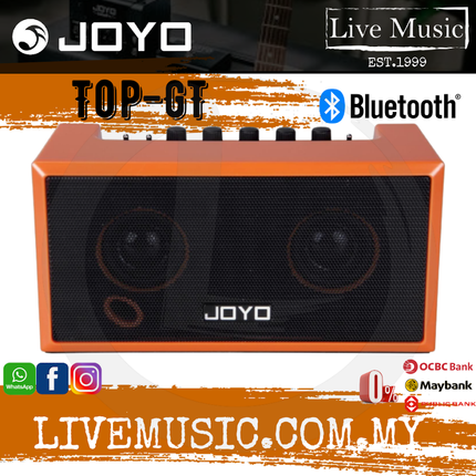 Joyo TOP-GT Amplifier Portable Desktop Guitar Mini Amp with Bluetooth 4.0 Speaker and Built-in Battery - Orange ( TOPGT / TOP GT )