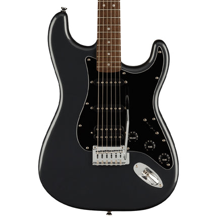 Squier Affinity Series HSS Stratocaster Guitar Pack with Frontman 15G , Laurel Fretboard - Charcoal Frost Metallic